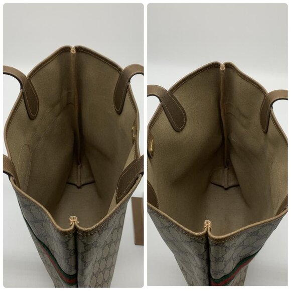 Gucci GG Marmont Sherry Large Tote Canvas Ophidia Shoulder Bag Handbag - Picture 11 of 14